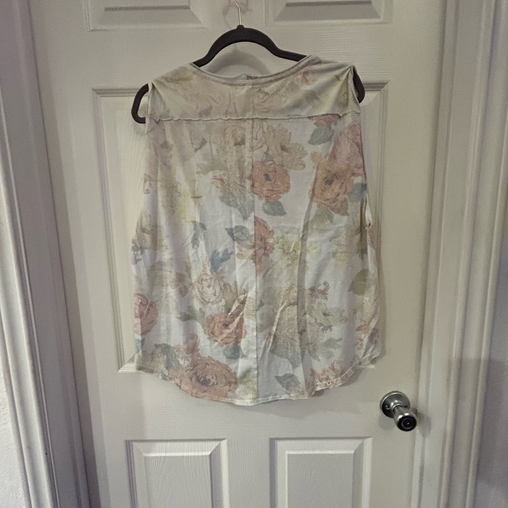 We The Free (Free People) White Floral Tank Top - Picture 4 of 7